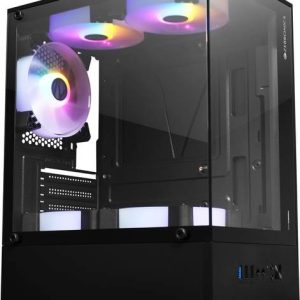 ZEBRONICS Iceberg Gaming Chassis, mATX/Mini ITX, Temper...