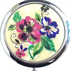 AuM Round Foldable Compact Hand Held Double Sided Magni...