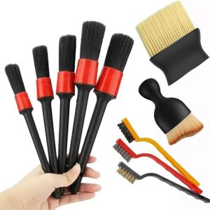 GLOW FIRST 10pcs Auto Car Detailing Brush Set,Car Inter...