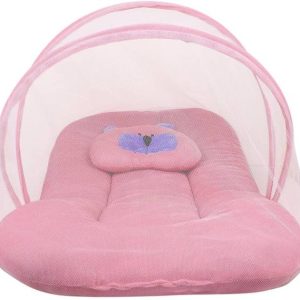 Little Velvet Bedding Set with Foldable Mattress, Mosqu...