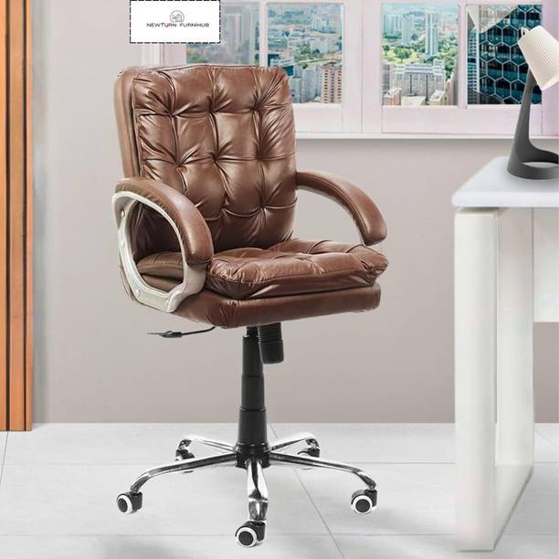 Newturn Glassgow Premium Leatherette Medium back revolv...