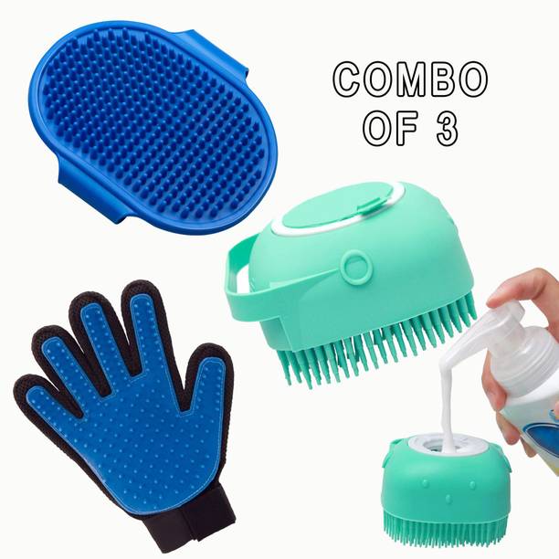 Bones UP Dog Hair Brush (Combo of 3) Pet Grooming Puppy...