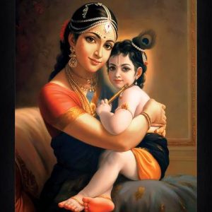 Indianara Yashoda Nandlala Without Glass Framed Art Pai...