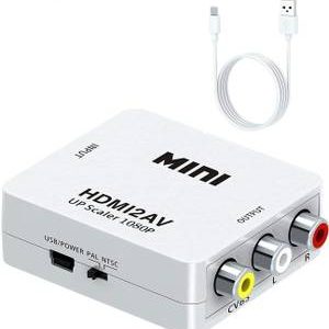 TERABYTE HDMI TO AV UP Scaler Full HD 720/1080p HD Video Converter Selector Box Media Streaming Device...