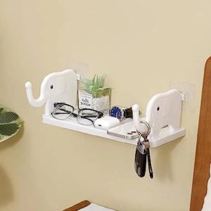 Zubix Elephant Rack Shelf Plastic Stand Wall Stand Plas...
