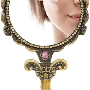 olwick Metal Cosmetic Round Vanity Mirror with Back Sid...