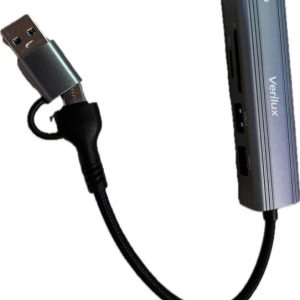 Verilux USB Hub USB A/USB C Hub 4 in 1 USB C Hub with U...