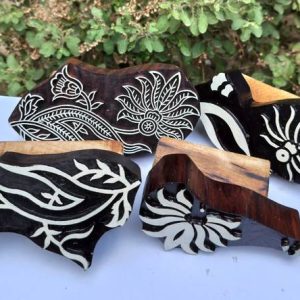 As Woodenblock Flower Multicolour design handmade Woode...