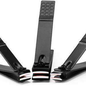 SYGA Nail Pack of 3 Clipper Set - Black Stainless Steel...