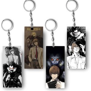 Replix Premium (Pack of 4) Death Note Anime Printed Keychain F...