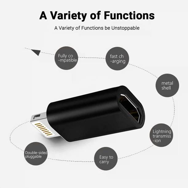 VOOCME Lighting 8 pin Adapter to Micro USB Converter Co...