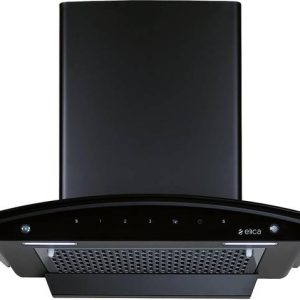 Elica FL 600 SLIM HAC MS NERO Auto Clean Curved Glass 6...