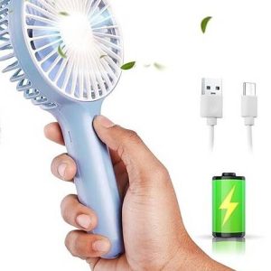 Casecade Portable Hand Fan | USB Rechargeable Fan | Adj...