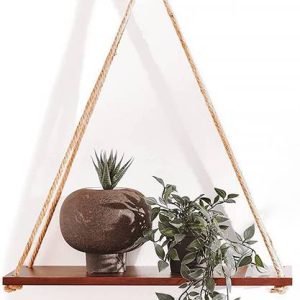 GLORIEUX ART Hanging Shelf - Adjustable Rope Hanging Sh...