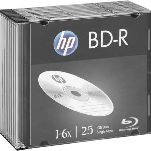HP Blu-ray Recordable BDRA00085 Pack of 10 Disc Slim Ca...
