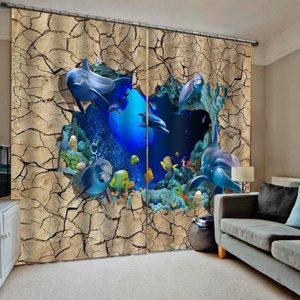 OHD 214 cm (7 ft) Polyester Room Darkening Door Curtain...