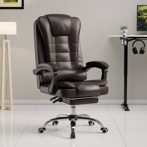 GREEN SOUL Urbane Chair with Leg Rest Leatherette Offic...