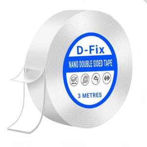 Dfix Double-Sided Nano Adhesive Tape, Washable Traceles...
