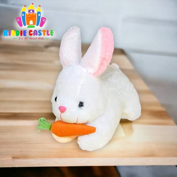 Kiddie Castle Soft Rabbit Small with Carrot Stuffed Sof...