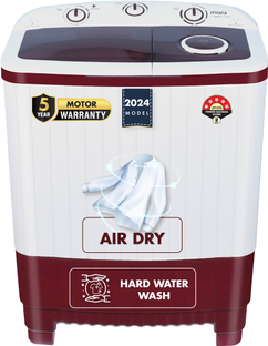 MarQ by Flipkart 7.5 kg 5 Star Rating Innowash Range Semi Automatic Top Load Washing Machine Maroon, W...