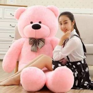 LittleBuoy 4 feet teddy bear pink color - 120 cm