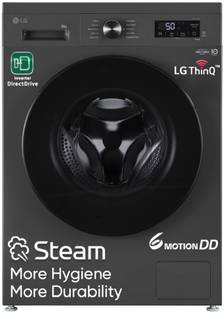 LG 8 kg 5 Star, Inverter Direct Drive Technology, Wi-Fi Enabled, 6 Motion DD, Steam Fully Automatic Fr...