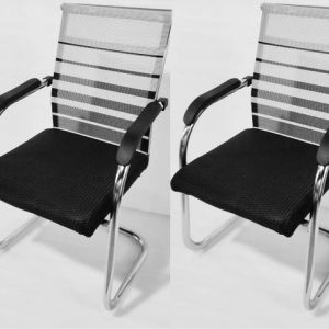 RUDRAAKSH Mesh, Fabric Office Arm Chair