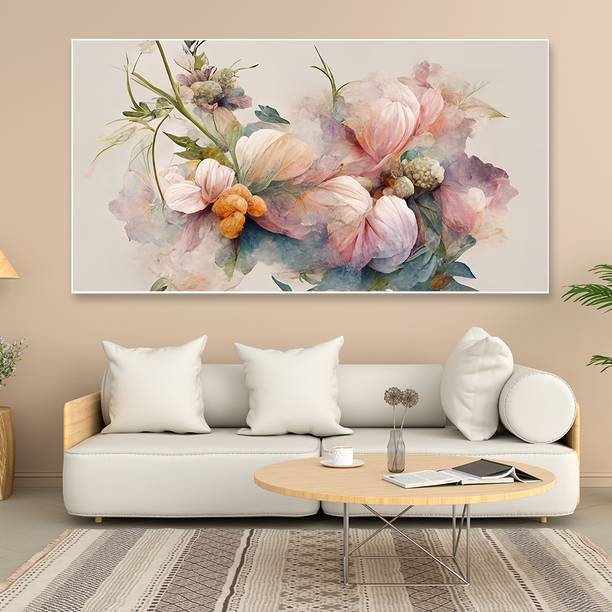 Dekorstation Pink Flowers 3D Art Print Canvas Painting ...