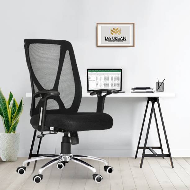 Da URBAN Xcess Black Mesh Mid Back Revolving | Ergonomi...