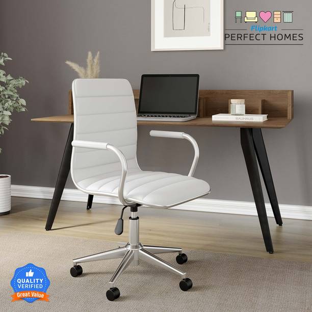 Flipkart Perfect Homes Leatherette Office Adjustable Ar...
