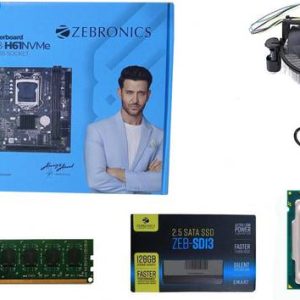 ZEBRONICS H61+128GB SATA SSD+4GB starlite DDR3 RAM with...