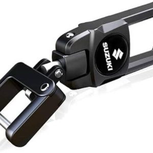 Bluedeal Black Dual Side Logo Keychain for Suzuki/Dzire/Swift/Br...