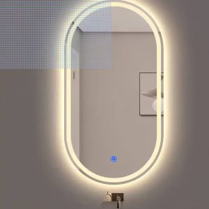 SANIF Capsul Led Mirror for bathroom || Size 18x24, Lig...