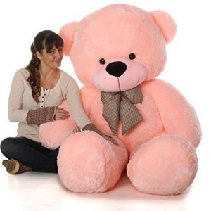 NP Toys Teddy Bear Stuffed (Pink)_3 feet - 90.4 cm