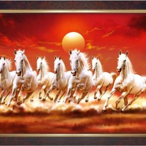 Dharvika Innovations Seven horse frame big size with sp...