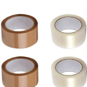 Boxer Brown & Transparent Tape ( Pack of 4) 48mm x 50 M...