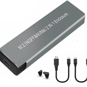 microware Aluminum M.2 NVME and SATA NGFF Enclosure Gen...