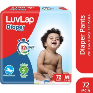 LuvLap Diaper Pants Medium (MD) 7 to 12Kg, 72 Count, Ba...