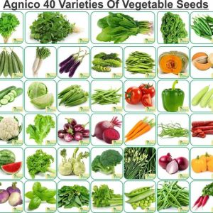 Agnico Agnico 40 Varieties of Vegetable Seeds 2600+ Ger...