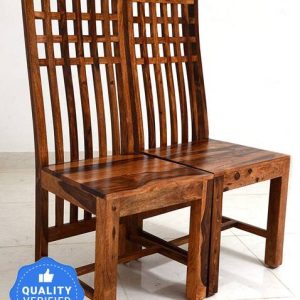 MAA LAXMI Solid Wood Dining Chair