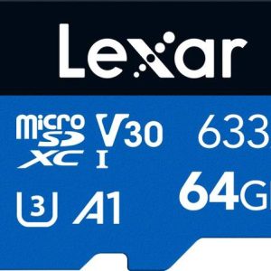 Lexar LMS0633064G-BNNNG MSD 633x 64 GB MicroSDXC UHS Cl...