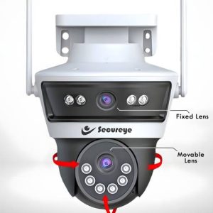 SECUREYE Defender-DUO,4G/5G Sim Camera, Dual lens, Two-...