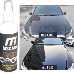 M3CARE Liquid Car Polish for Leather, Windscreen, Metal...