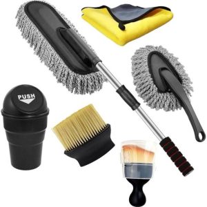 Shopfer 2 type of soft brush, Microfiber big & small du...