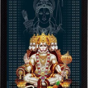 eCraftIndia Panch Mukhi Lord Hanuman Matt Texture UV Ar...
