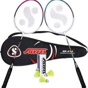 Silver's SB-414 Badminton Combo- 2 Rackets with Shuttle...