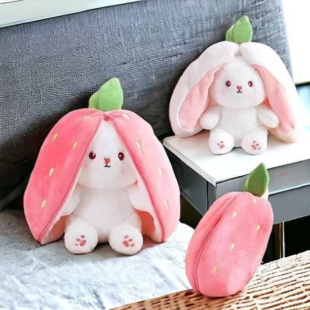 ASJS Cute Rabbit Plush Toy - Stuffed Strawberry Bunny ...
