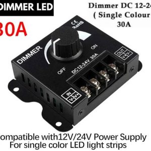 BALRAMA DC 12V/24V 30A Adjustable Dimmer Switch PWM Dim...