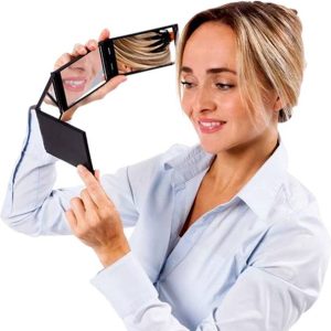Kruvad 4 Sided Panel Folding Makeup Mirror Men Women Ta...
