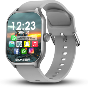 GameSir H9 Grey Smartwatch with Bluetooth, Fitness & He...